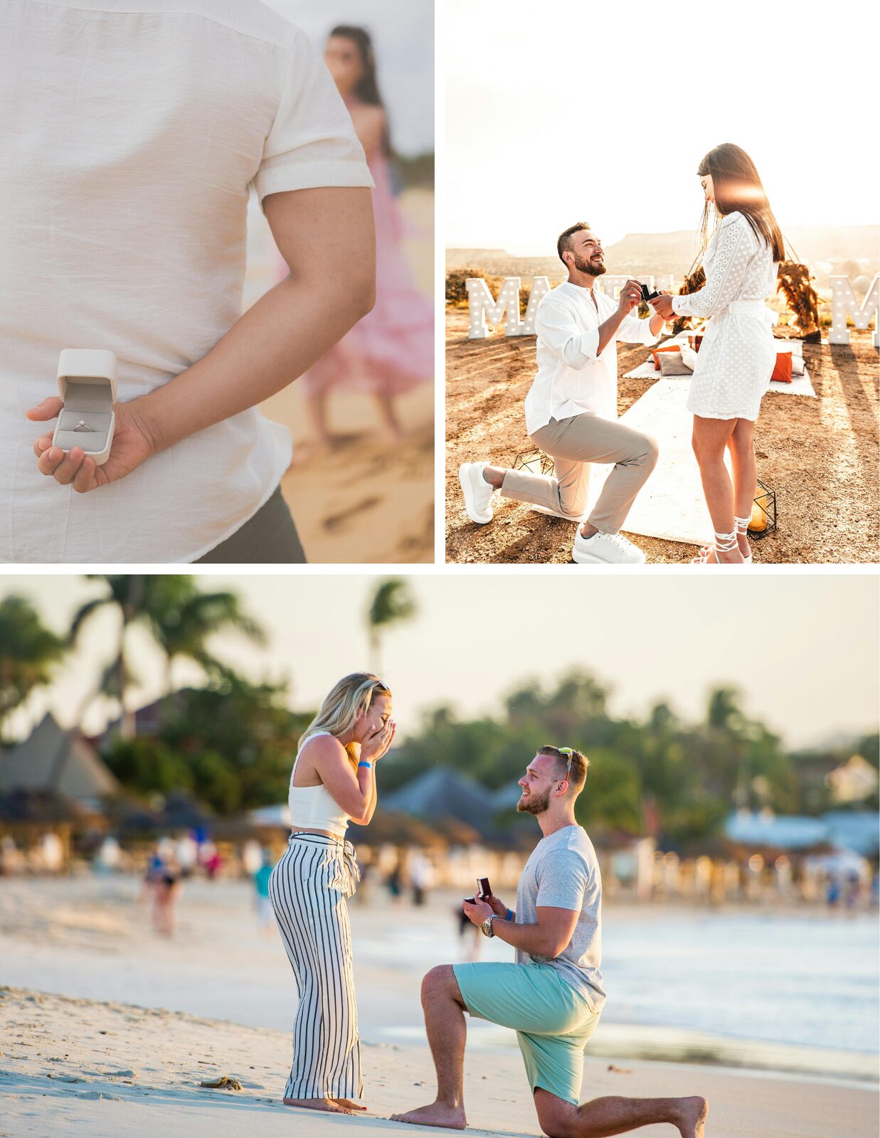 Casal no pedido de casamento